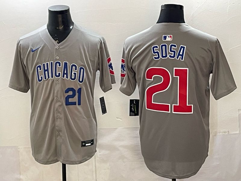Men 2026 Chicago Cubs #21 Sosa Grey Game Nike MLB Jersey style 003->chicago cubs->MLB Jersey